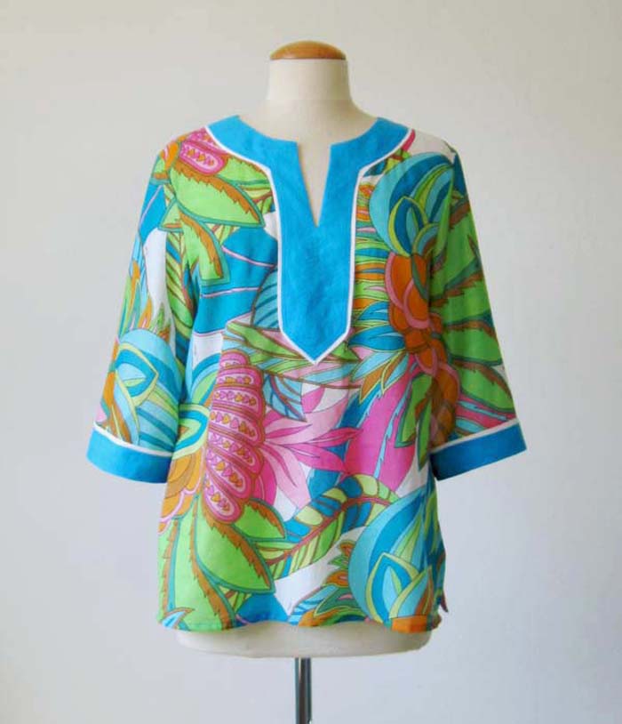 cotton voile tunic top