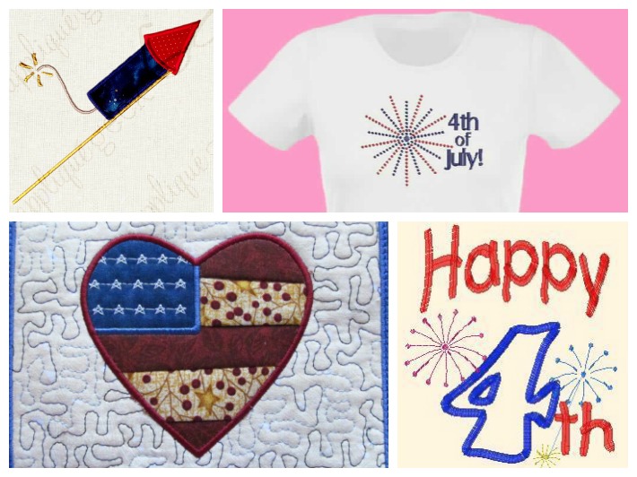 Patriotic Embroidery Collage