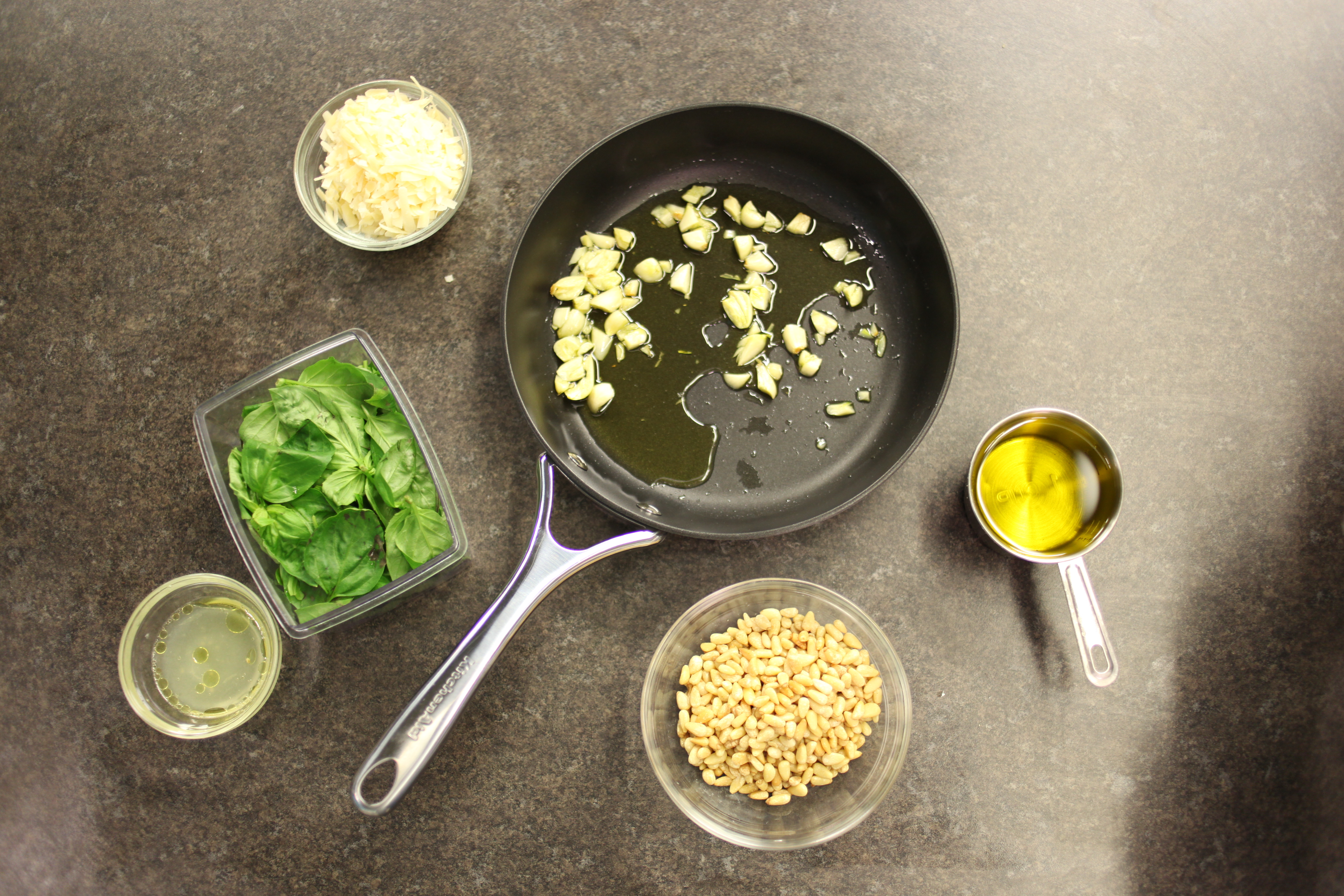 Ingredients for Basil Pesto