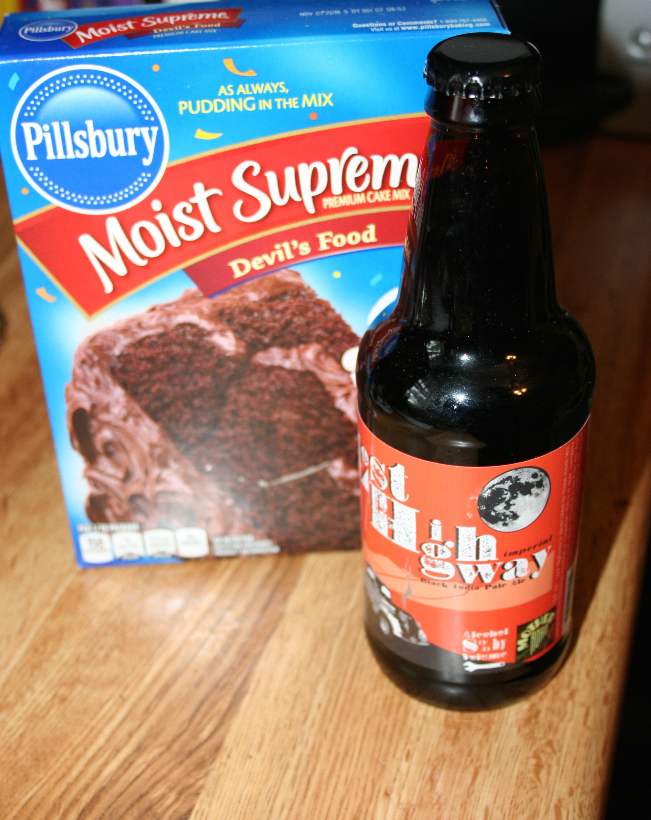 Cake mix with beer