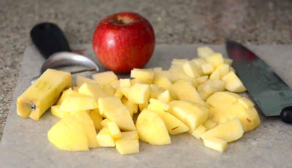 Diced Apples, for making Apple Pie Turnovers