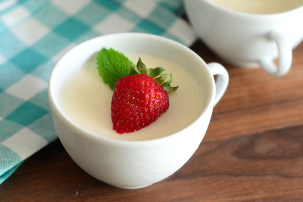 Panna Cotta with Fresh Strawberries