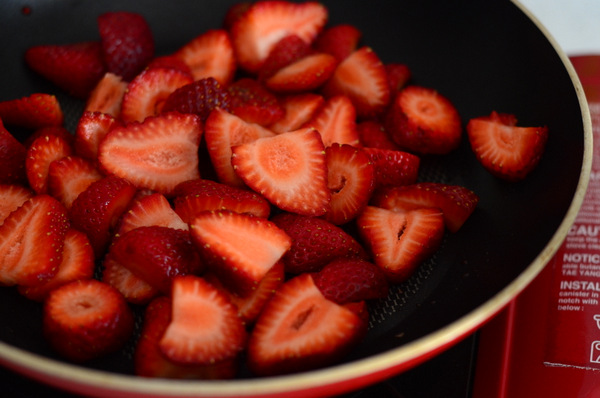 Pan of Strawberries for Making Coulis