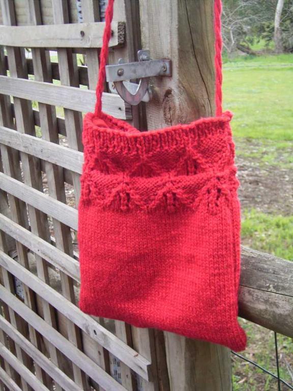 Lace Border Bag FREE Knitting Pattern