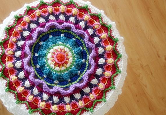 Mandala Stool Cover Crochet Pattern
