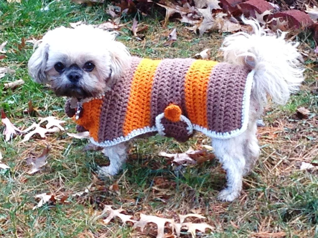 Brown Cape for Dogs Crochet Pattern