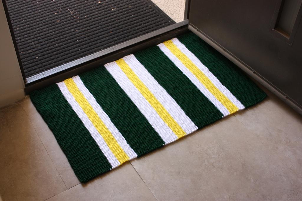 Very Simple Striped Rug FREE Knitting Pattern