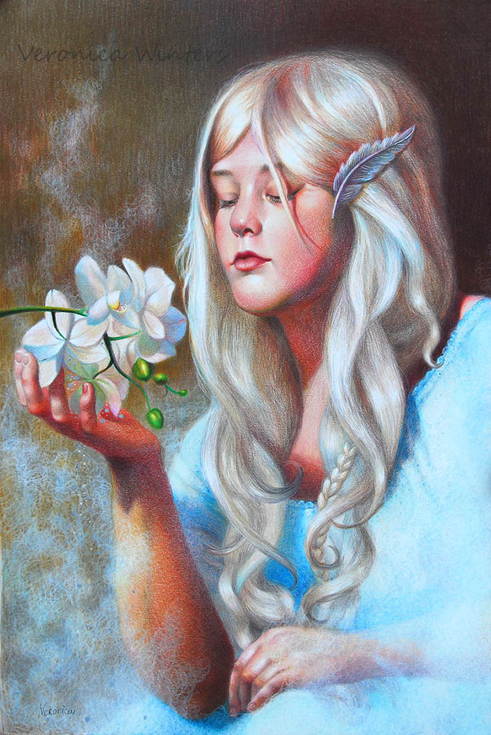 using metallic colored pencils_nurturing _colored pencil_veronica winters sm