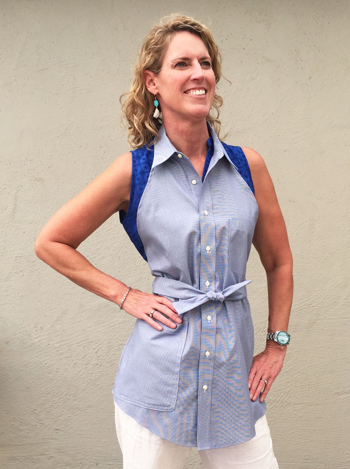 Apron modeled