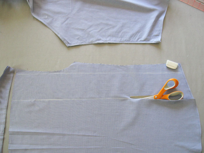 cutting out apron ties