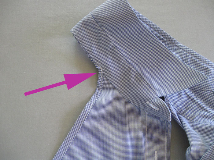 reinforce neck edge with stitching