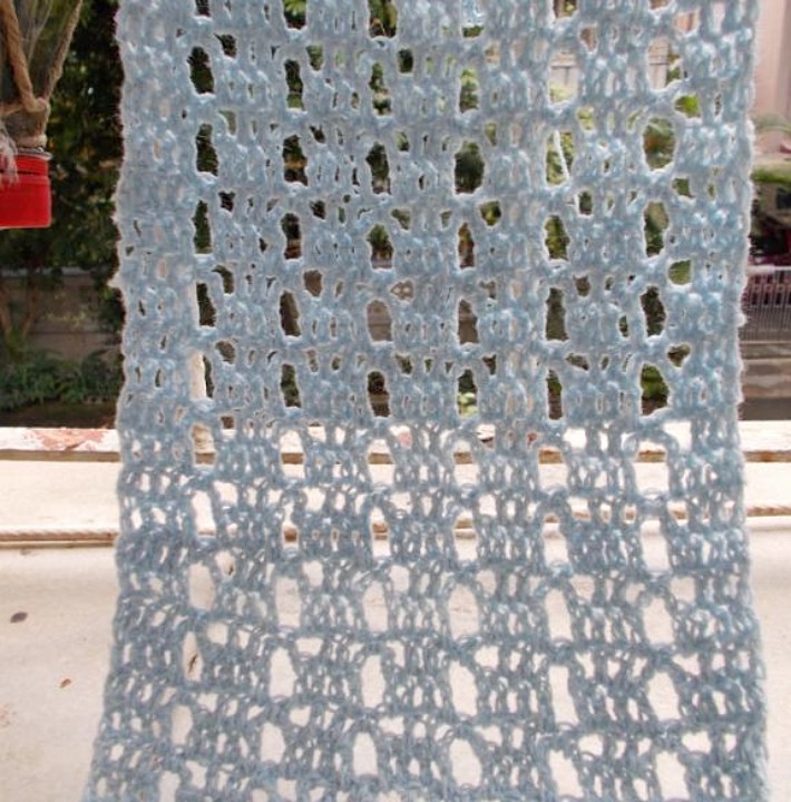 Free one skein crochet scarf tunnel scarf