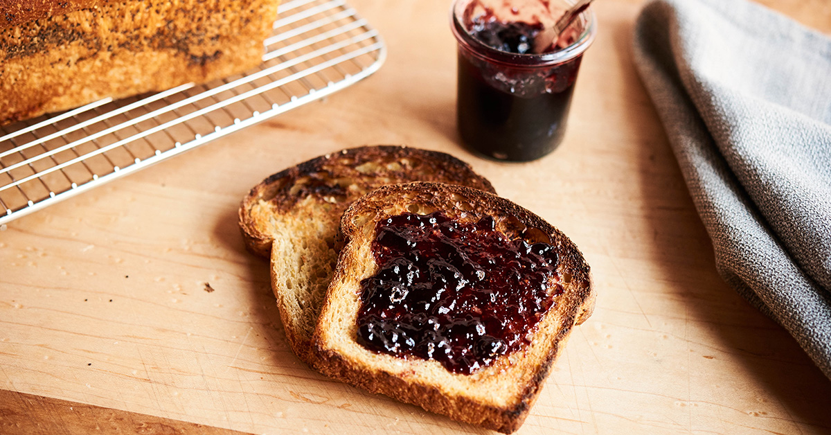 Toasted Bread with Homemade Jam