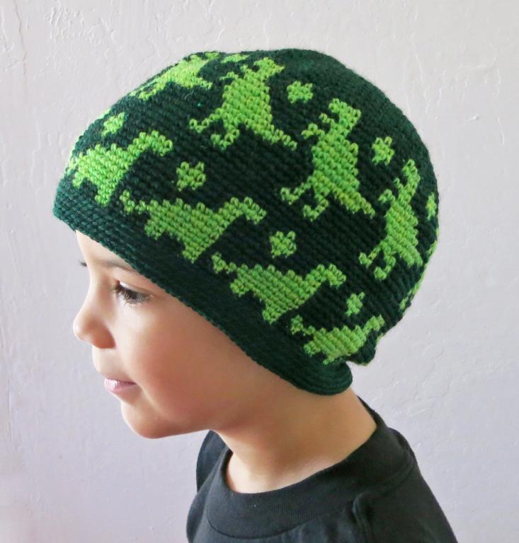 All Ages Dino Beanie Crochet Pattern