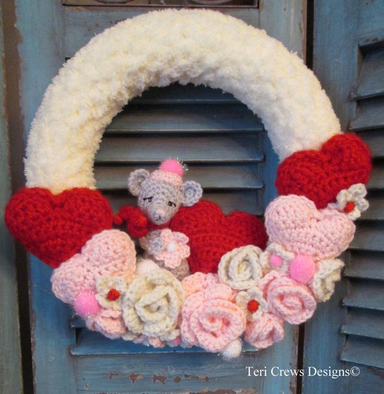 Valentine Wreath Crochet Pattern