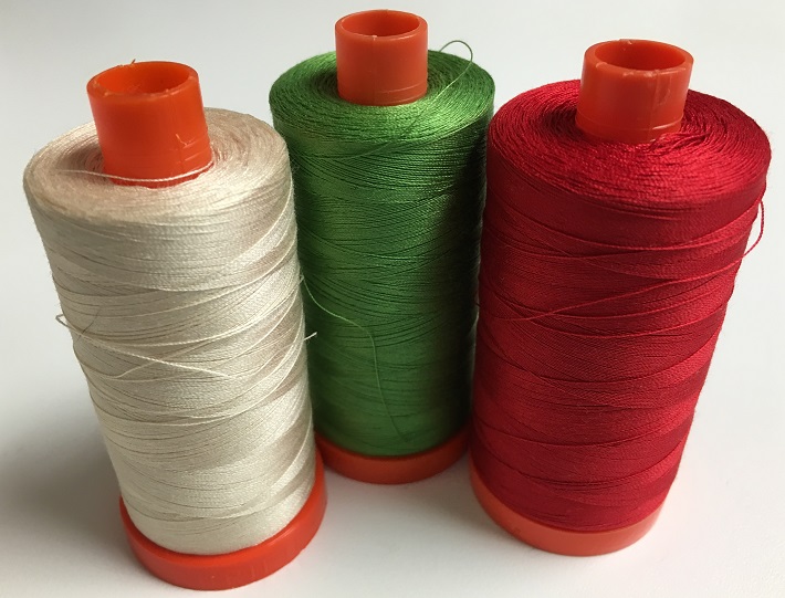 Apple Mug Rug Quilting Threads