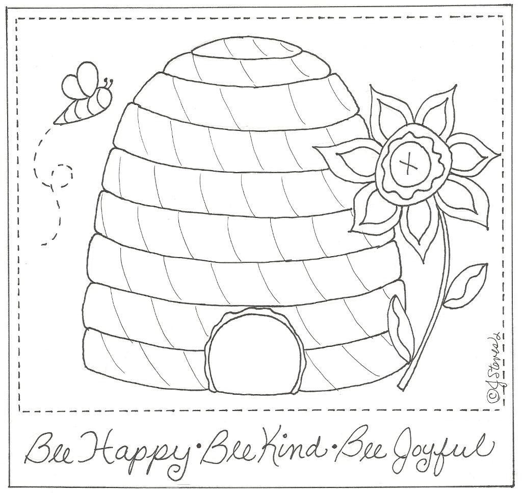 Bee Embroidery Pattern