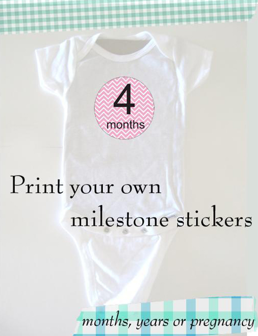 Baby Milestone Sticker Template