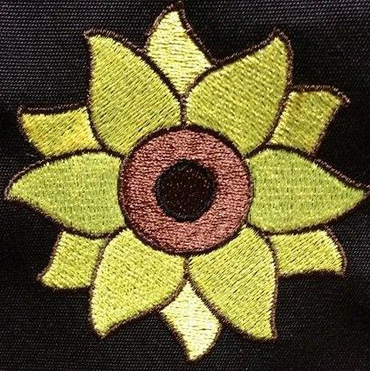 free sunflower embroidery design