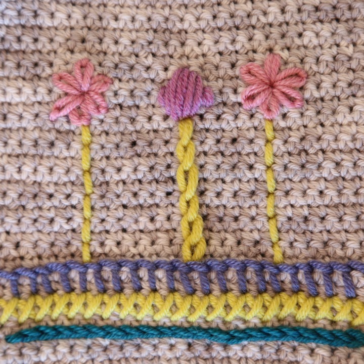 How To Embroider on Crochet Fabric