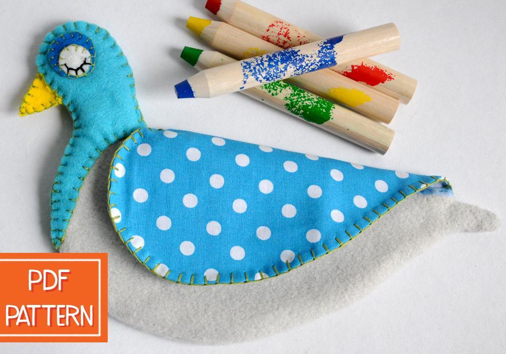 Pigeon-Shaped Pencil Case