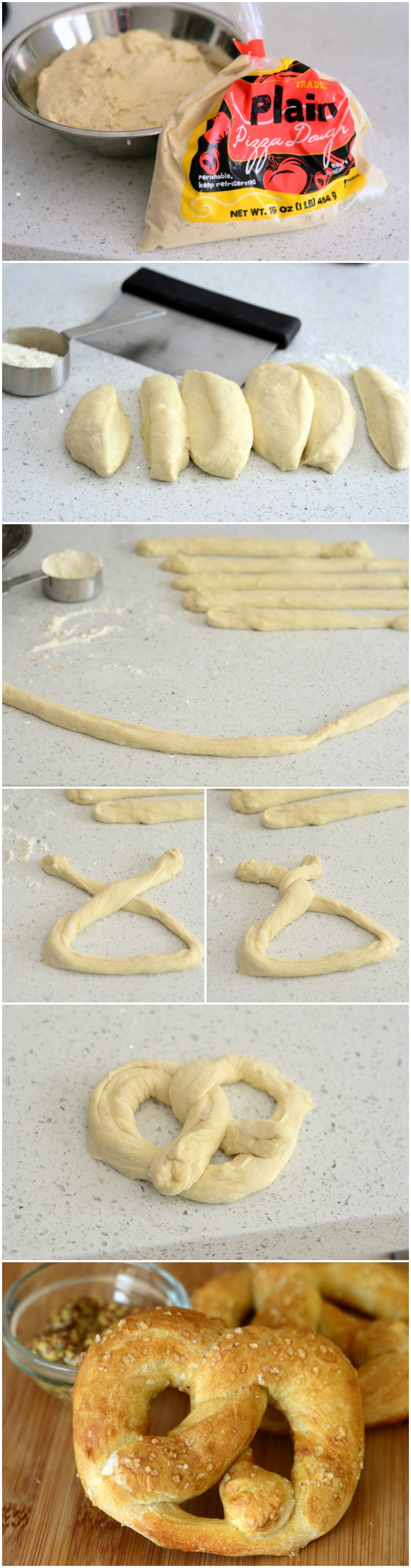 These are the fastest homemade pretzels you'll ever make! Just use store-bought or homemade pizza dough for fresh, chewy, home-baked pretzels.