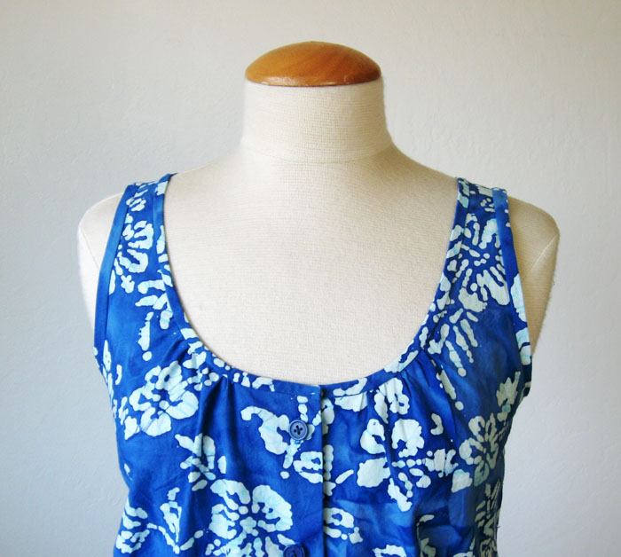 bias binding on batik dress