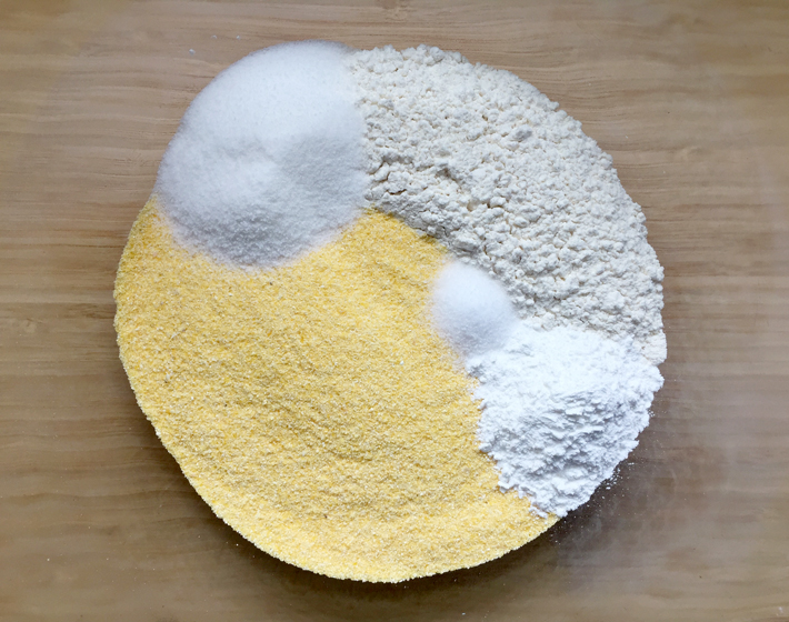 Dry Ingredients for Cornbread Pancakes