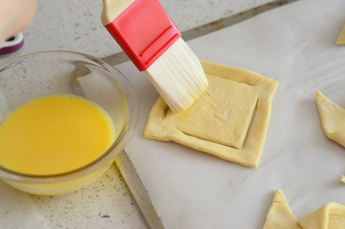 Egg Wash with Danish Pastry Shapes