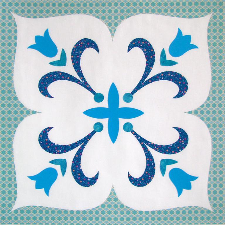 Floral Ornament Applique Quilt Pattern