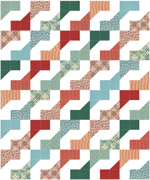 Easy Peasy Faux Zig Zag Quilt Pattern