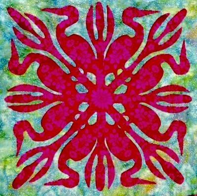 Hawaiian Herons and Bull Rushes Quilt Pattern