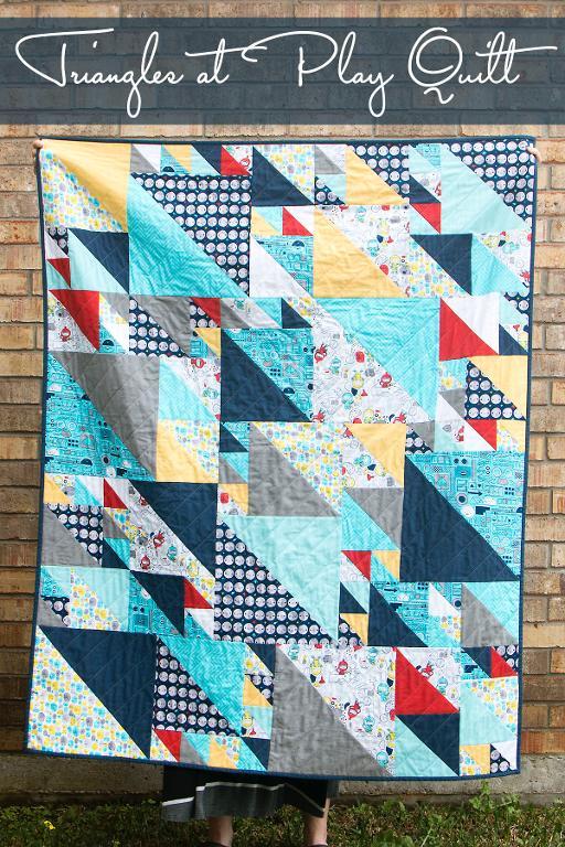 Triangles at Play quilt pattern