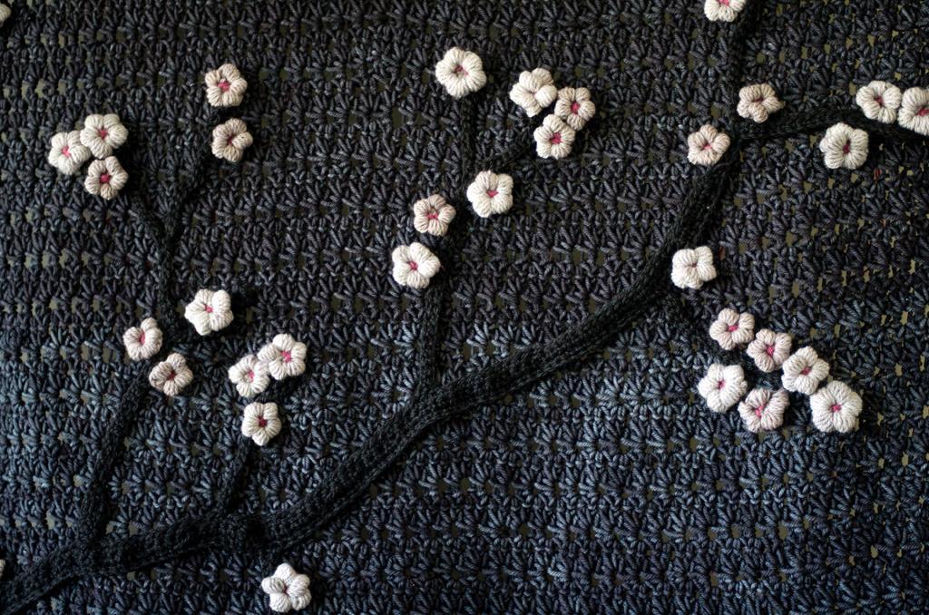 Cherry Blossom Throw Crochet Pattern