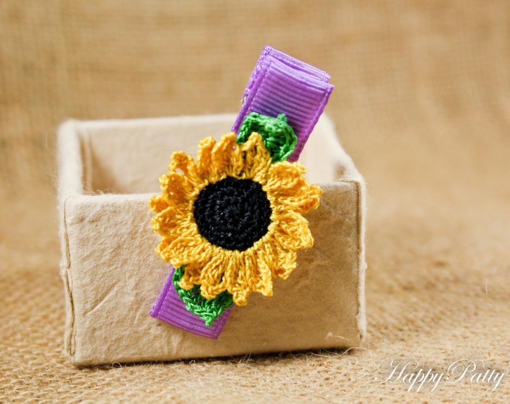 Sunny Small Sunflower FREE Crochet Pattern