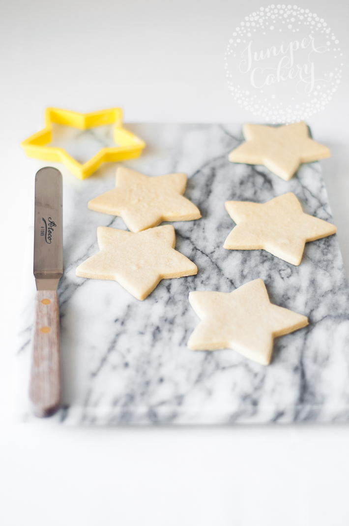 Star-Shaped Sugar Cookies With No Icing