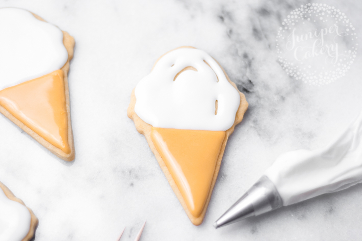 Cute ice cream cone cookies tutorial