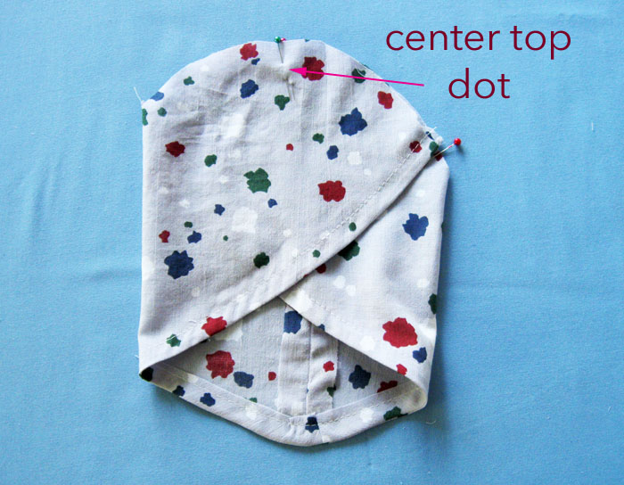 fold back of sleeve over