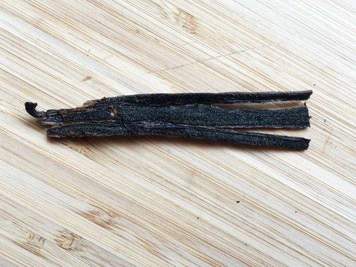 Vanilla Bean Sliced Open