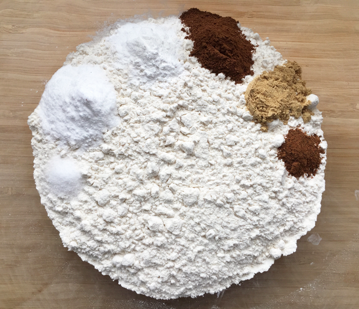 Dry ingredients for carrot cake whoopie pies