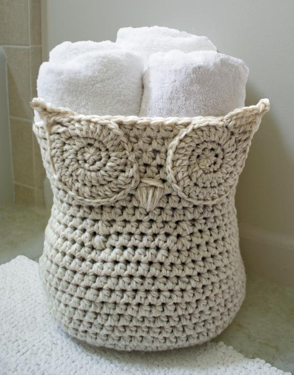 Crochet Owl Basket Pattern
