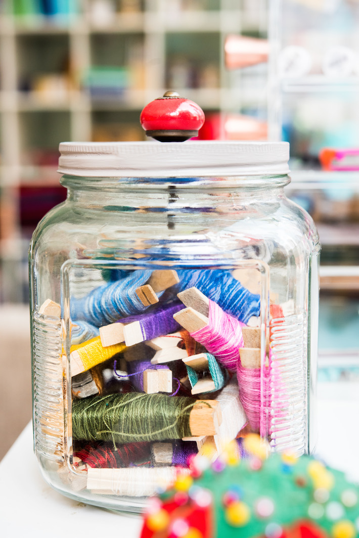 Cookie Jar Embroidery Floss Storage