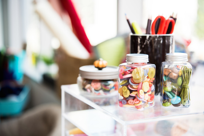 Small Jars for Button Storage