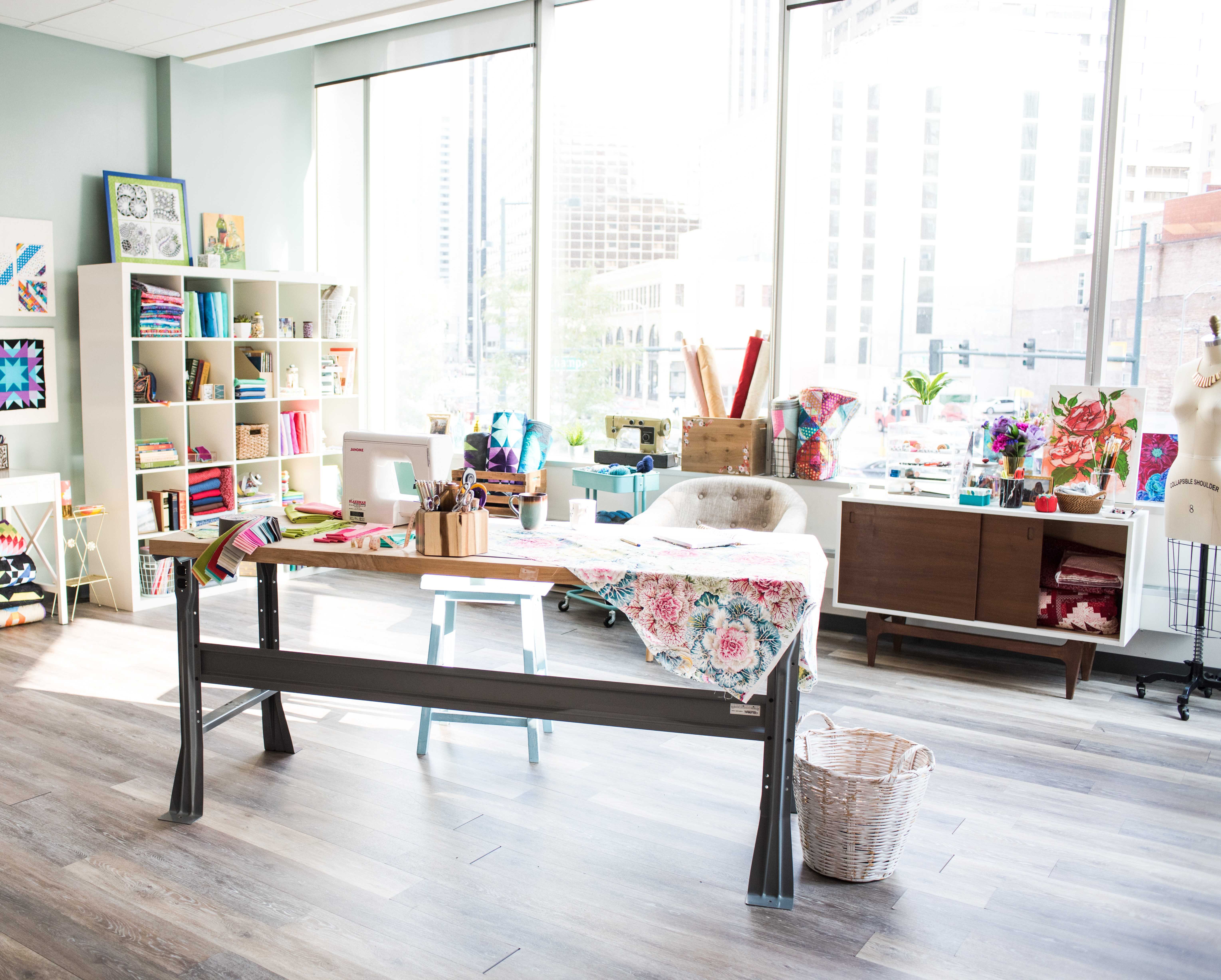 A Bright, Beautiful Quilting Studio