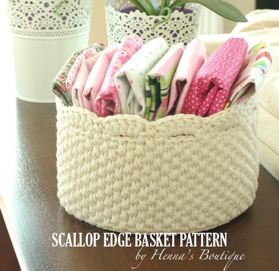 Scallop Edge Crochet Basket