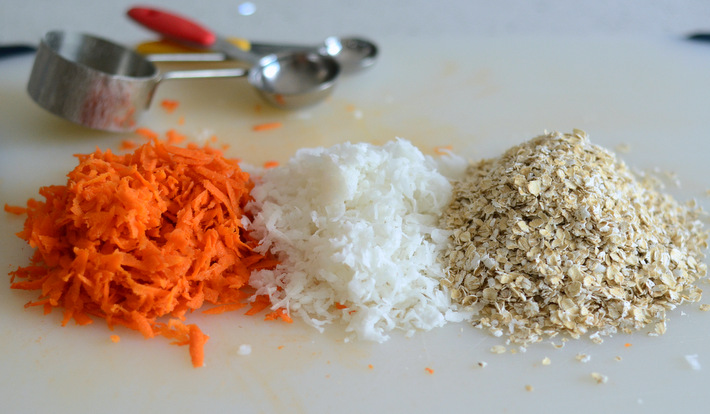 Carrots, Coconut and Oatmeal for Fall Morning Muffins