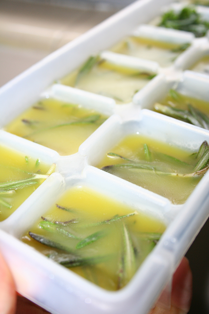 Freezing Herbs and Olive Oil