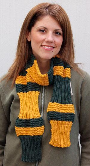 Team Spirit Wave Scarf Knitting Pattern