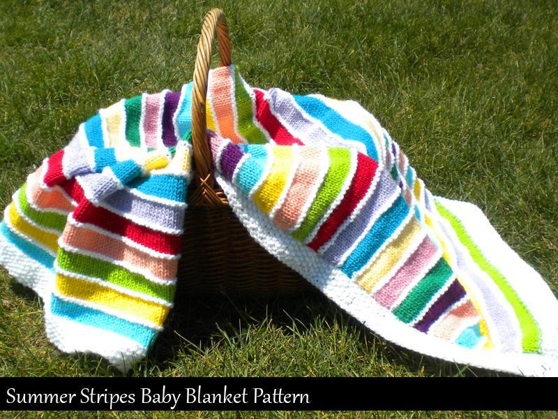 Summer Stripes Blanket Knitting Pattern