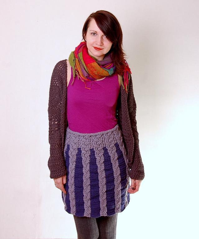 Cabled Winter Skirt Crochet Pattern